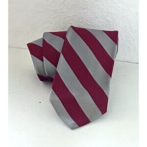 Ohio State University Official OSU Bookstore Neck Tie Scarlett & Grey Stripe